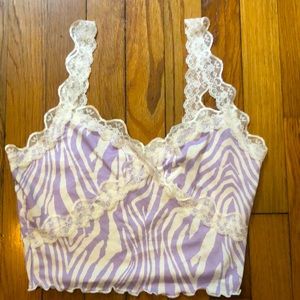 a zebra print laced crop top!